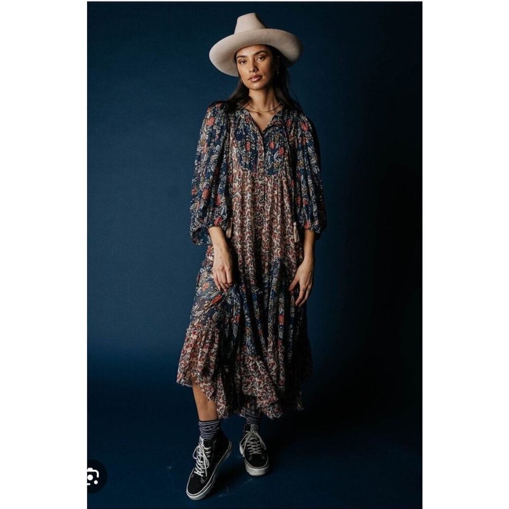 Free People Estelle Chiffon Floral Maxi Dress